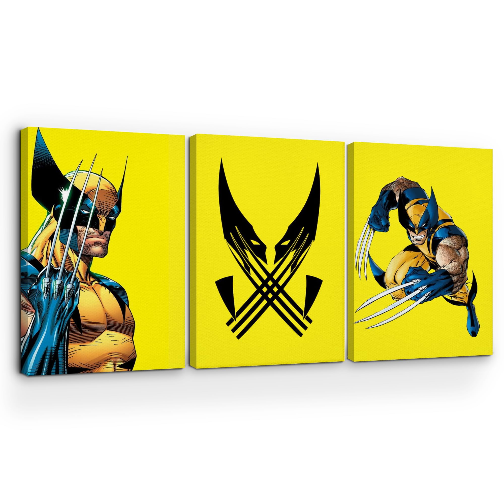 Wolverine Canvas Wall Art by DreamController Set of 3 - 16x24 inches ...