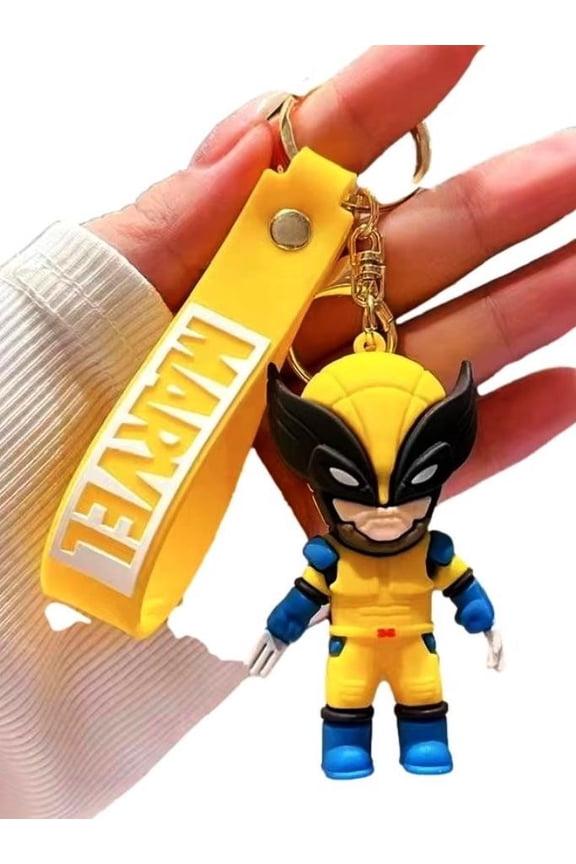 Wolverine Character Silicone 3D Charm Keychain Keyring