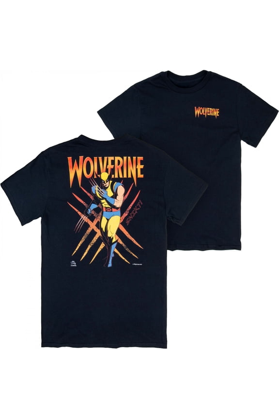 895165-2xlarge Claw Marks Front & Back Print T-Shirt - 2XL