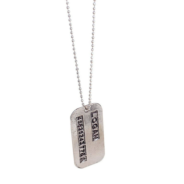 Wolverine Dog Tag Necklace Logan ID X Men Movie Costume Military Chain Metal