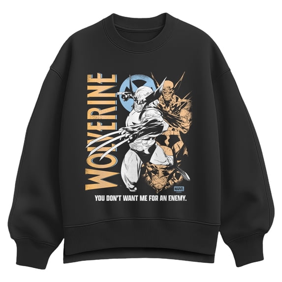 Wolverine - Don't Want Me For An Enemy - Women's Oversized Fleece Crew Sweatshirt