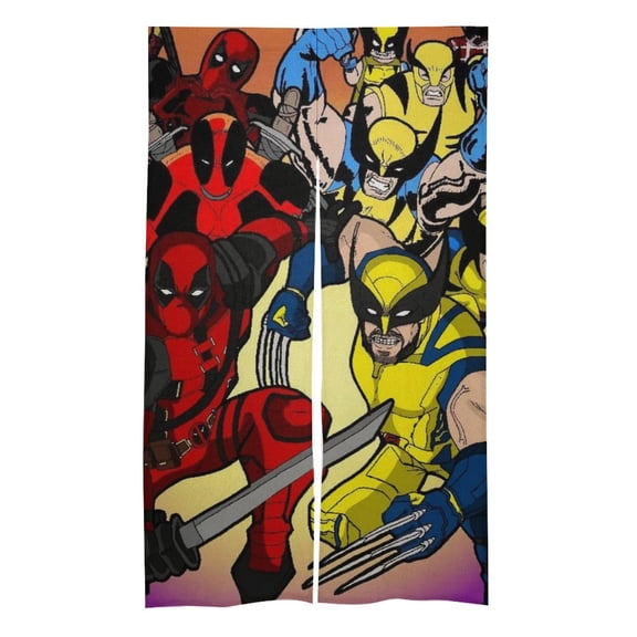 Wolverine Doorway Curtain Printed Room Divider Splice Door Curtain Blackout Privacy Tapestry Curtain Home Decoration 34"x57"