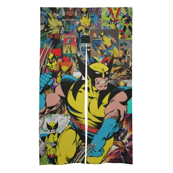 Wolverine Doorway Curtain Printed Room Divider Splice Door Curtain Blackout Privacy Tapestry Curtain Home Decoration 34"x57"