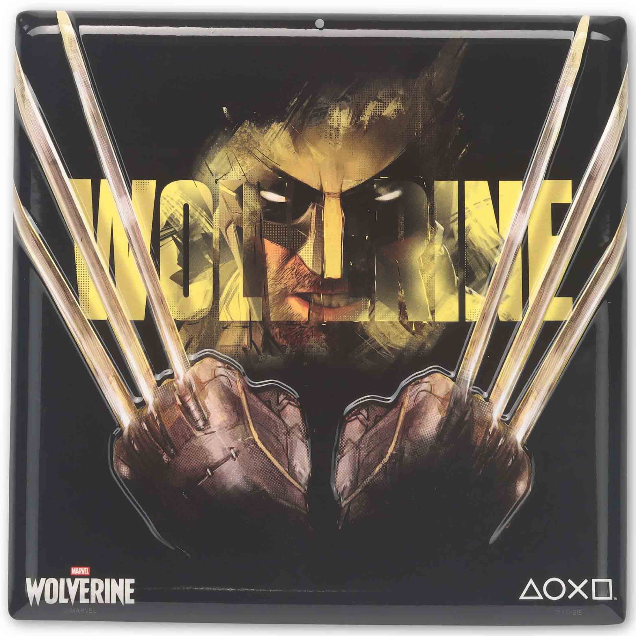 Marvel Wolverine PlayStation Embossed Metal Wall Art for Teens and Adults