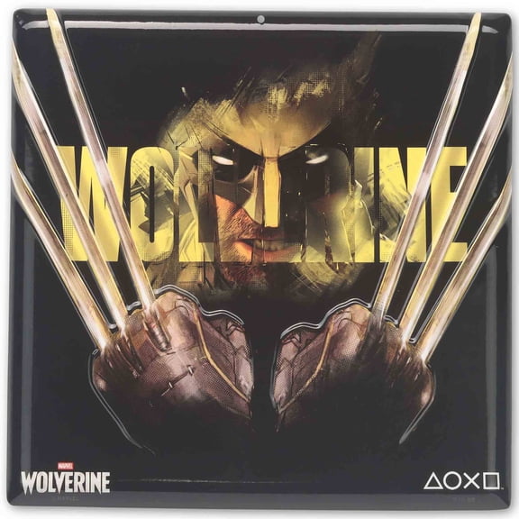 Marvel Wolverine PlayStation Embossed Metal Wall Art for Teens and Adults