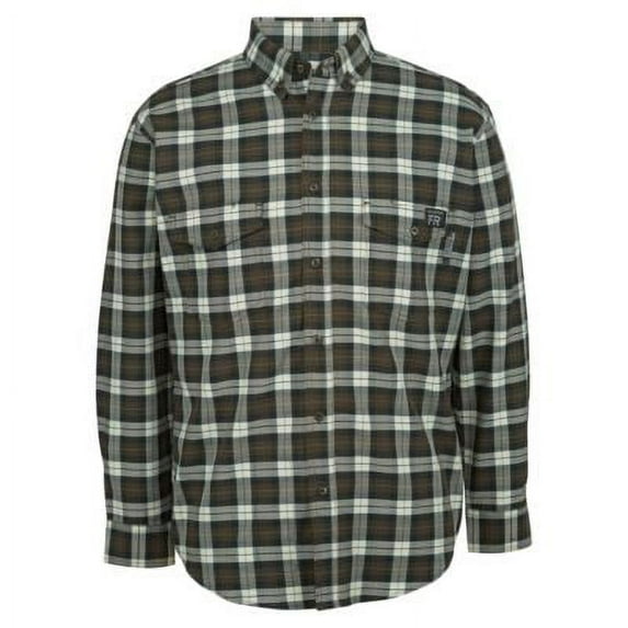 Wolverine FR Plaid Long Sleeve Twill Shirt Men Espresso Plaid
