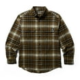 thumbnail image 1 of Wolverine Glacier Heavyweight Long Sleeve Flannel Shirt Men Chestnut Plaid, 1 of 2
