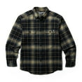 thumbnail image 1 of Wolverine Glacier Heavyweight Long Sleeve Flannel Shirt Men Dark Navy Plaid, 1 of 2