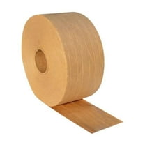 PSBM Gummed Tape Reinforced Kraft Paper, 8 Rolls, 2.75" x 375 Feet, 5.5 Mil, Fiberglass, Ideal for Box Sealing