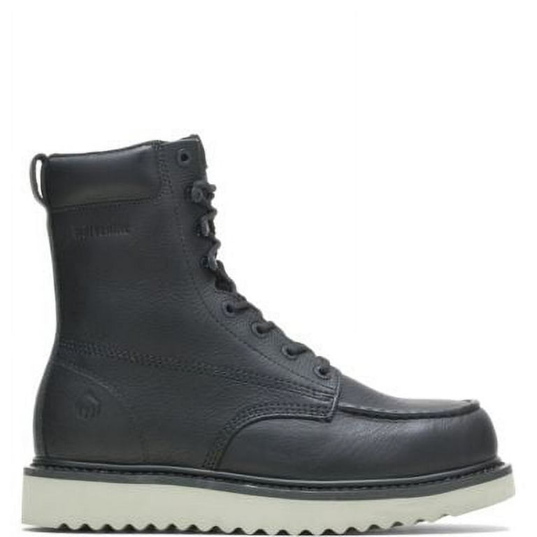 Black wedge boots mens sale