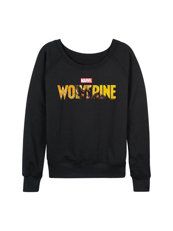 - Logo Women's Lightweight French Terry Wide Neck Long Sleeve Graphic Shirt