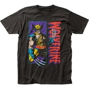 Wolverine Marvel Mens T-Shirt - Shredded Wolverine Next to Name Image (Small)