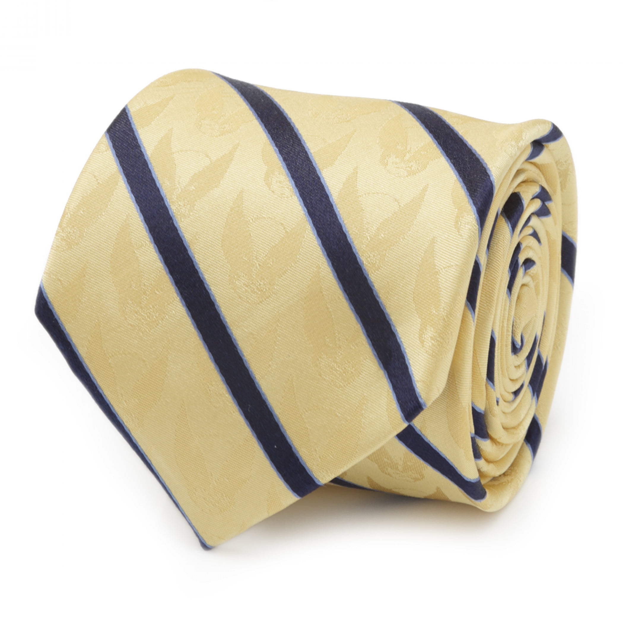 Wolverine Mask Yellow and Navy Silk Mens Tie