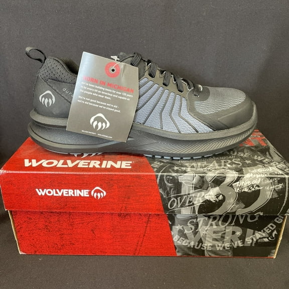 Wolverine Men's Bolt Durashocks Gray Sneakers, Size 7.5M