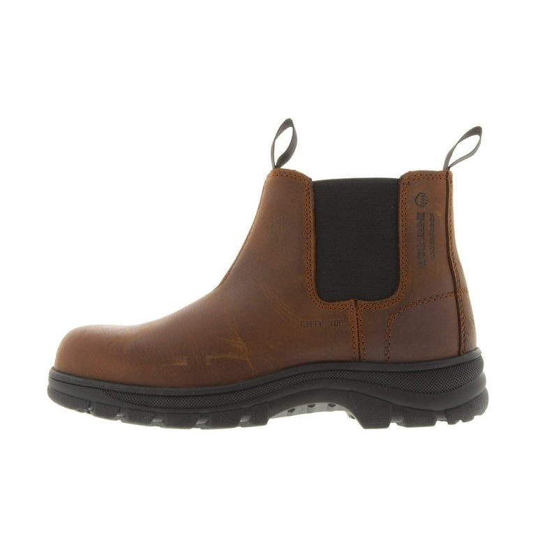 Wolverine Tan Leather Steel Toe Pull-on Work Boots Size 8 WOLVERINE Mens 7 M Leather Pull On Work Boots Oil Slip  main image 3