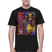 MARVEL Wolverine, Men's Graphic Crew Neck T-Shirt, Panel Bust, Sizes S-3XL (Men's Big & Tall)