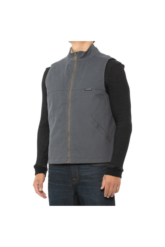 Men's Sherpa Collar Canvas Vest