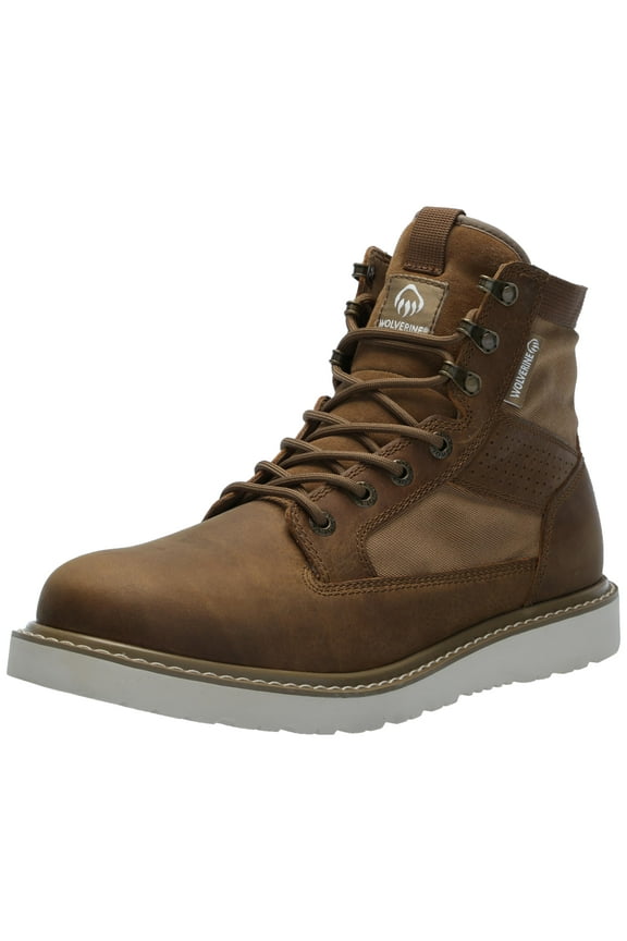 Men's Trade Wedge 6" Unlined Canvas Industrial Boot, Coyote, 8.5