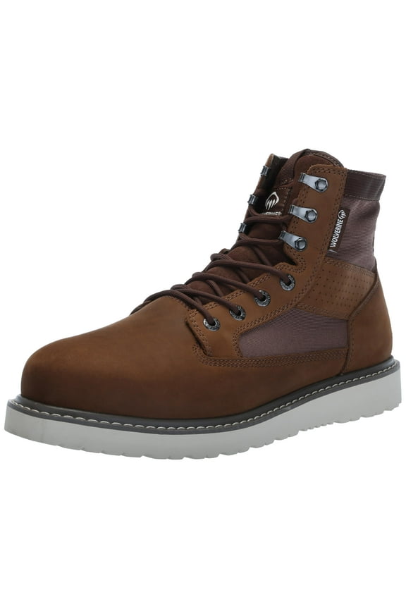 Men's Trade Wedge 6" Unlined Canvas Industrial Boot, Dark Earth, 10