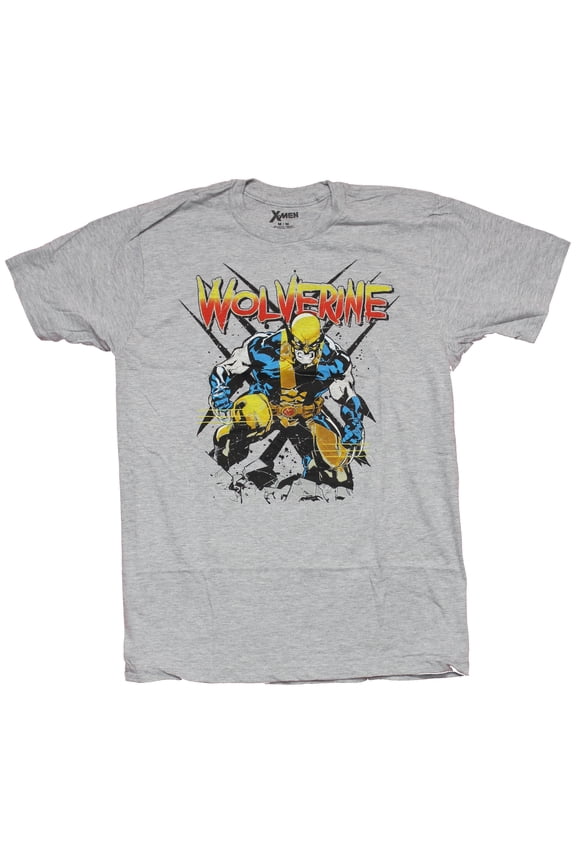 Wolverine  Mens T-Shirt - Battle Ready Under  Yellow Name