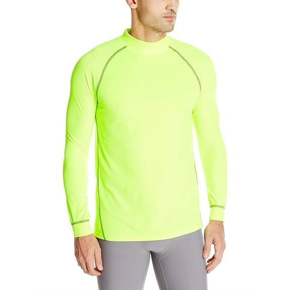 Wolverine Mens Tech Grid Baselayer Long Sleeve Shirt, Yellow, Size: M