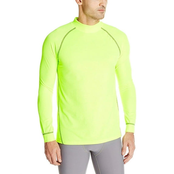 Wolverine Mens Tech Grid Baselayer Long Sleeve Shirt, Yellow, Size: S