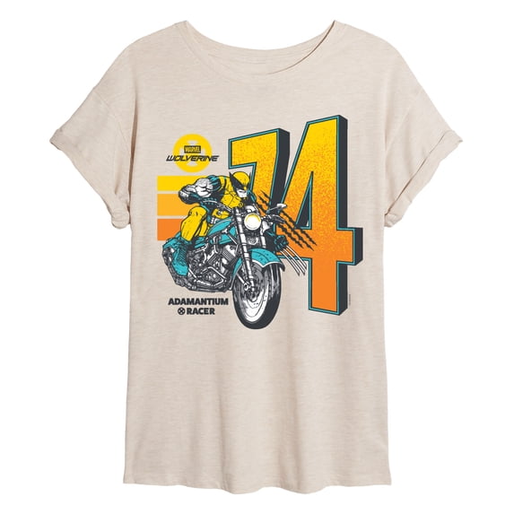 Wolverine - Motorcycle Racing - Juniors Oversized Graphic T-Shirt
