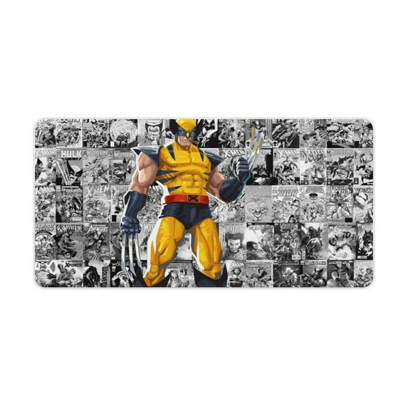 Wolverine Mouse Pad, Computer Desk Mat, Gaming Mousepad Computer Keyboard Desk Pad with Non-Slip Rubber Base Stitched Edge, Gift for Office Work Game