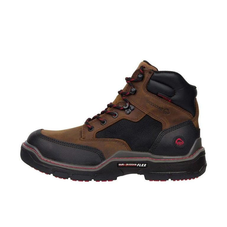 Wolverine Men s Raider Durashocks Reg 6 Waterproof Work Boot Composite Brown 13 D M US Walmart
