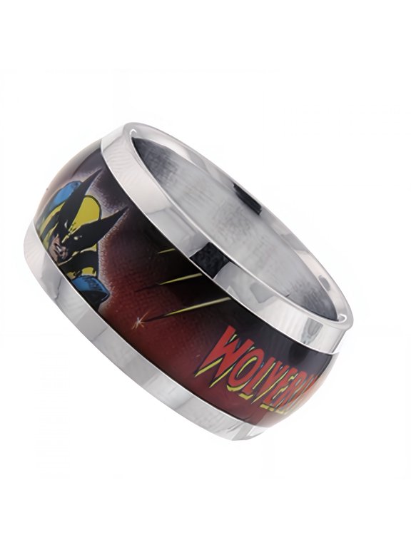 Red and Black Logo Ring-Size 8