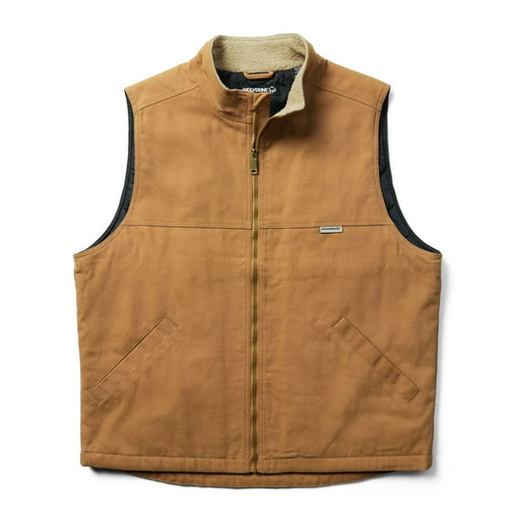 Wolverine Sherpa Collar Canvas Vest Men Whiskey