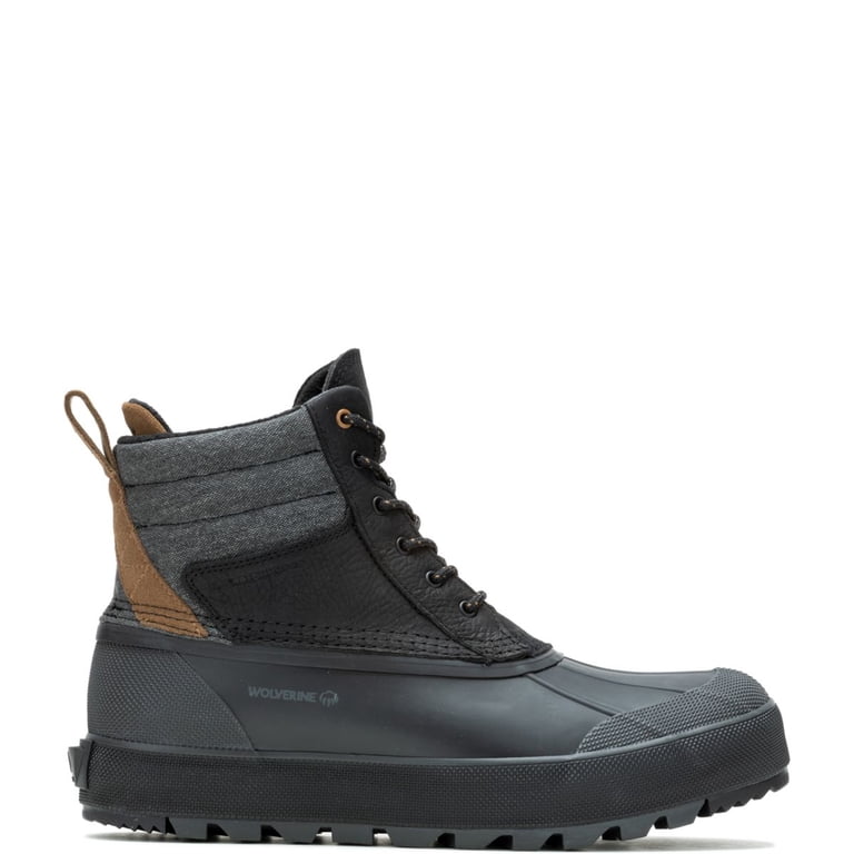Wolverine Men’s Black Leather Waterproof Lace Up Boots Size 8M Wolverine Men main image 4