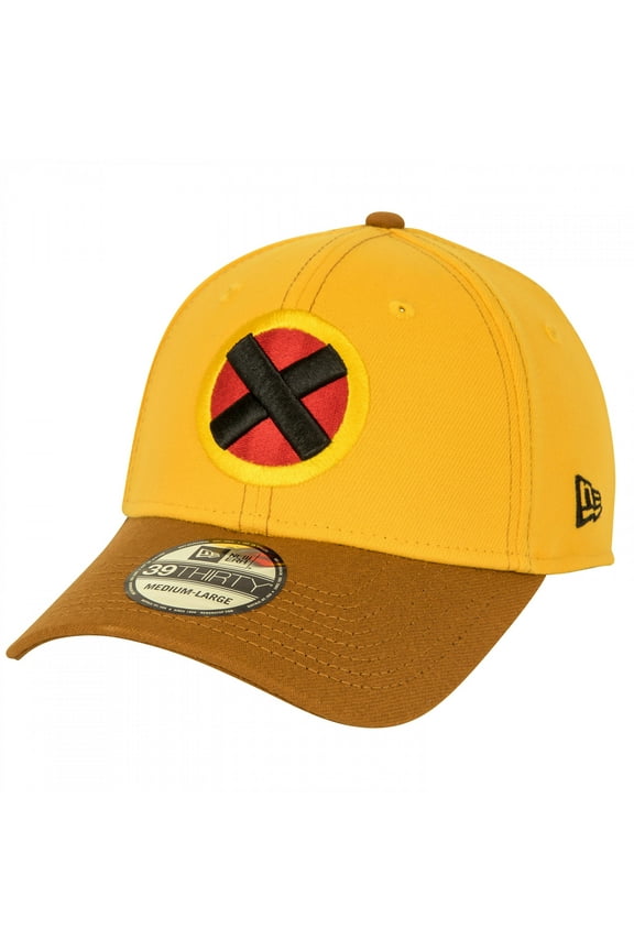 Uncanny X-Men Yellow  and  Brown New Era 39Thirty Fitted Hat-Small/Medium