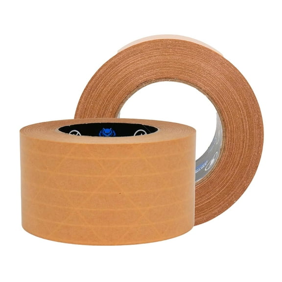 PSBM Reinforced Kraft Tape, 2.83 Inch X 180 Feet, 6.3 Mil Water Activated, 384 Rolls for Furniture Trim & Labeling