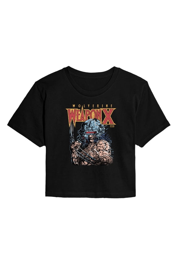 - Weapon X - Juniors Cropped Graphic T-Shirt