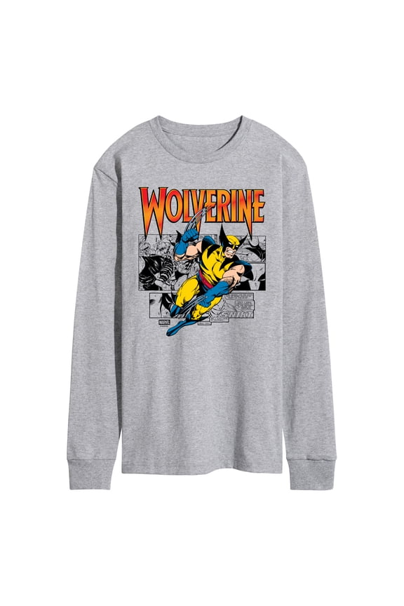 - Wolverine Comic - Men's Long Sleeve Graphic T-Shirt
