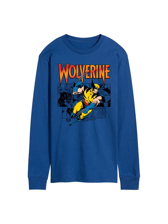 - Wolverine Comic Men's Long Sleeve Graphic T-Shirt