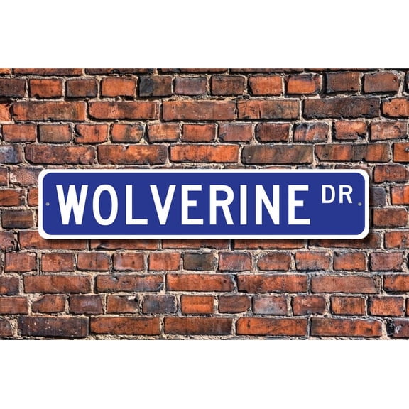 Wolverine Wolverine Gift Wolverine Sign Wolverine decor Wolverine lover largest weasel mammal Metal Aluminum Sign - Size: 16 x 4 Inches