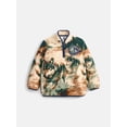 thumbnail image 1 of Glacier National Park Wolves Boys Fuzzy Fleece Half Zip Sweater, Sizes XS-XXL, 1 of 3