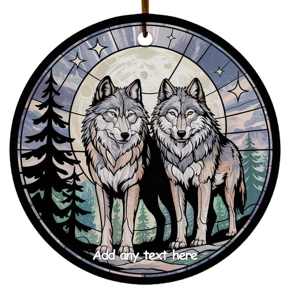 Wolves Couple Ornament Personalized Ornament Gift for Families, Couples, Parents & Kids, Christmas 2025 Keepsake, Gift for Families and Member