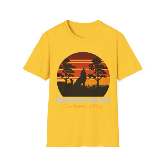 Wolves Don't Lose Sleep Over Opinions of Sheep Moon Wolf Tee