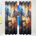 thumbnail image 1 of Wolves Fight Curtains Black Out 72 Inch Length Curtains for Sliding Glass Doors Bedroom Living Room 2 Pack, 1 of 6