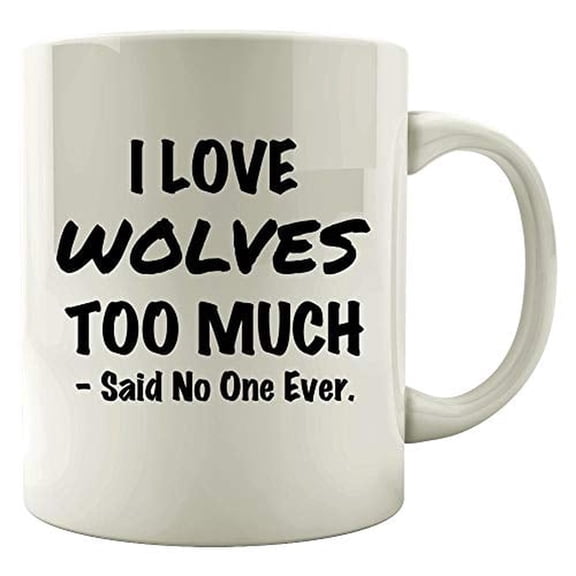 Wolves 11 oz Coffee Mug - Timberwolf Design White Ceramic Gift