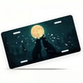 thumbnail image 1 of Wolves Howling at Moon Funny Personalized License Plate Rust-proof Stainless Steel Metal License Plate Suitable For Men And Women 12.2" x 6.2", 1 of 7