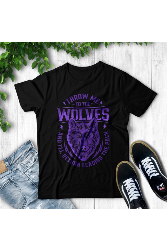 Wolves Motivational Retro Unisex T Shirt Cool Workout Inspired Graphic Tee up to 5XL
