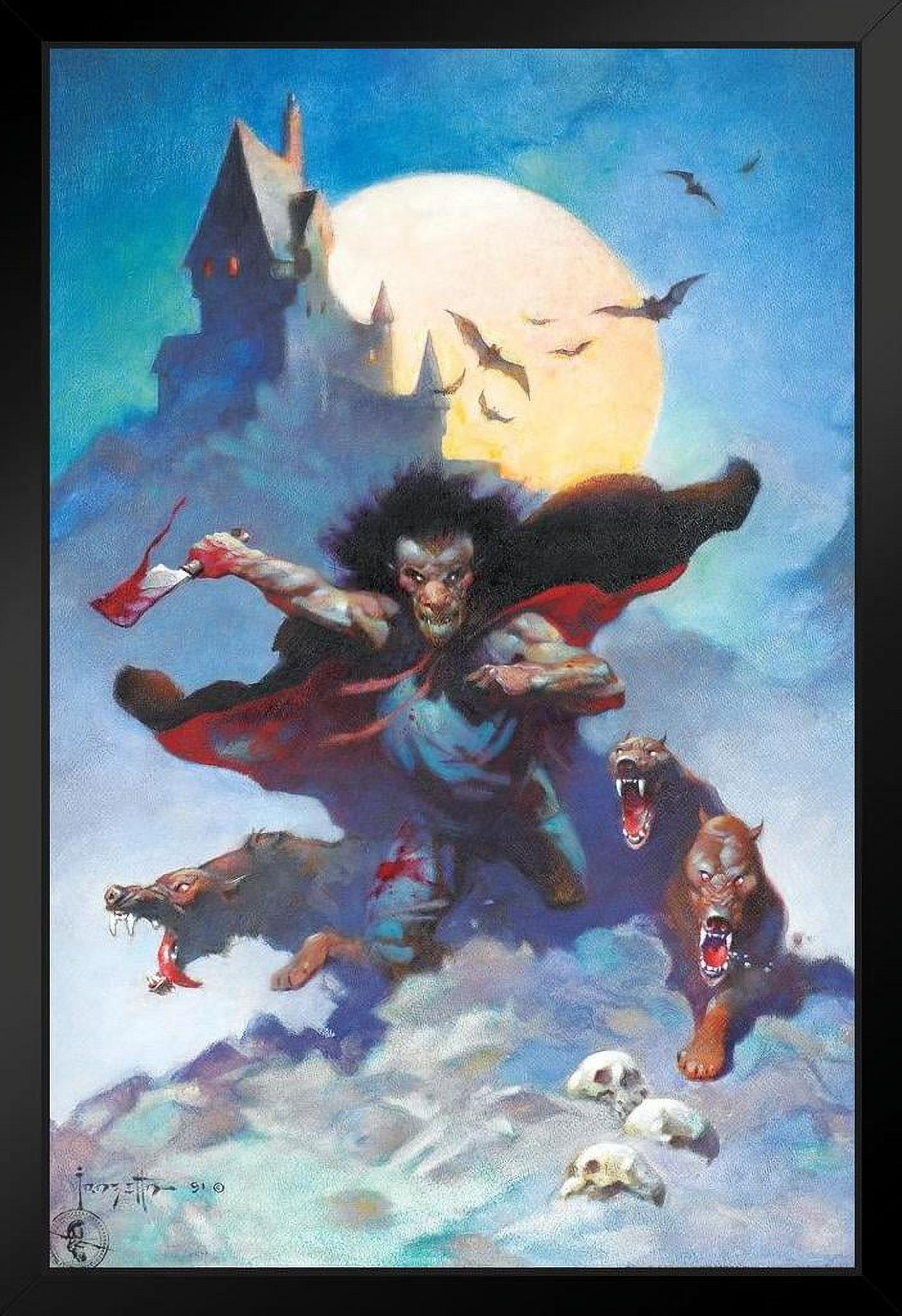 Wolves Night by Frank Frazetta Fantasy Werewolf Posters For Walls
