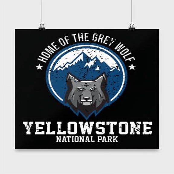 Grey Wolf Art - Nature Enthusiast - 13x13 Poster Print - Wildlife Decor
