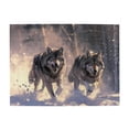 thumbnail image 1 of Wolves Running In Snow 500-Piece Wooden Jigsaw Puzzle for Adults, Fun & Challenging Family Brain-Teaser, Perfect Home Decor & Gift, 1 of 7
