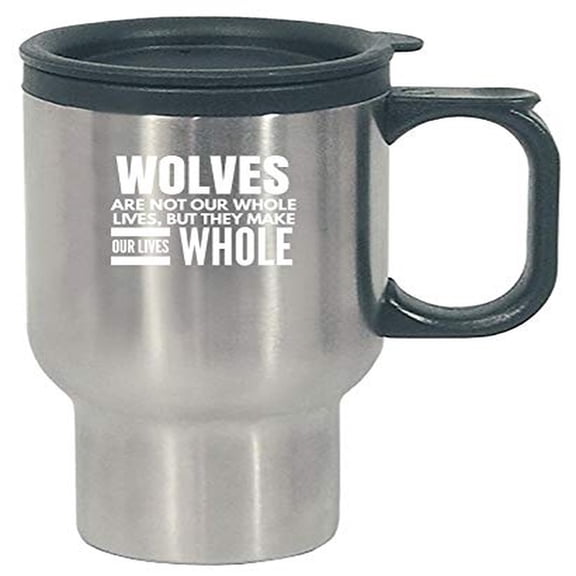 Wolves Travel Mug - Stainless Steel Gift for Animal Lovers & Timberwolf Enthusiasts
