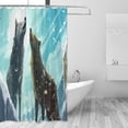 thumbnail image 1 of Wolves in Winter Snow Shower Curtain Waterproof Fabric with 12 Hooks Bathroom Decorative Bath Curtain Set Polyester Fabric Machine Washable 60 x 72 Inch, 1 of 6